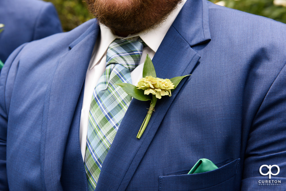 The groom's boutonniere.