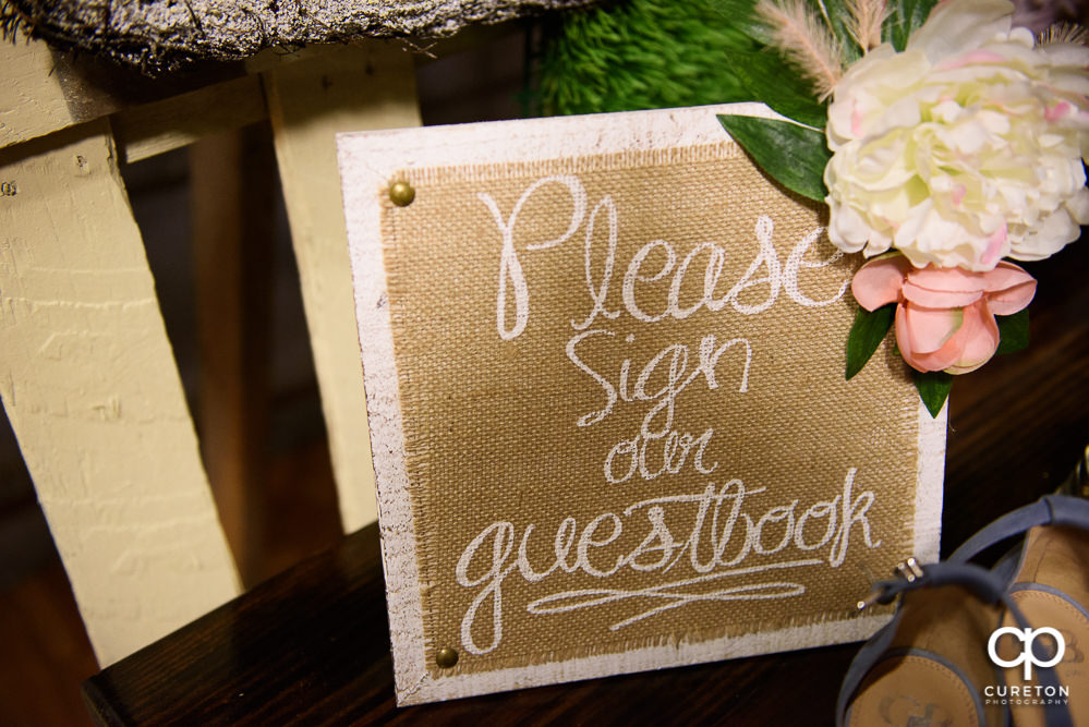 Guestbook sign.