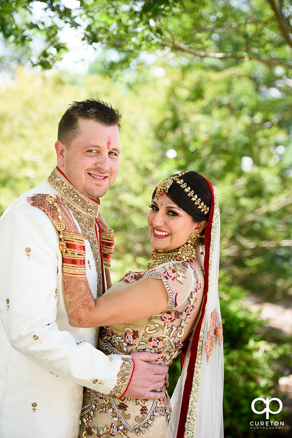Indian bride and American groom.