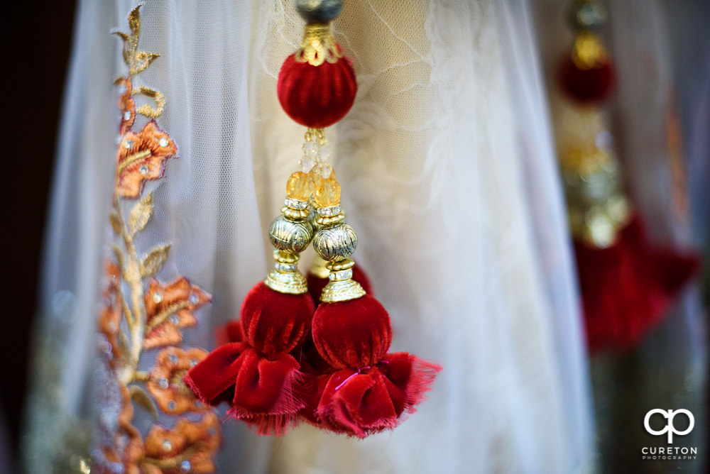 Indian wedding dress details.