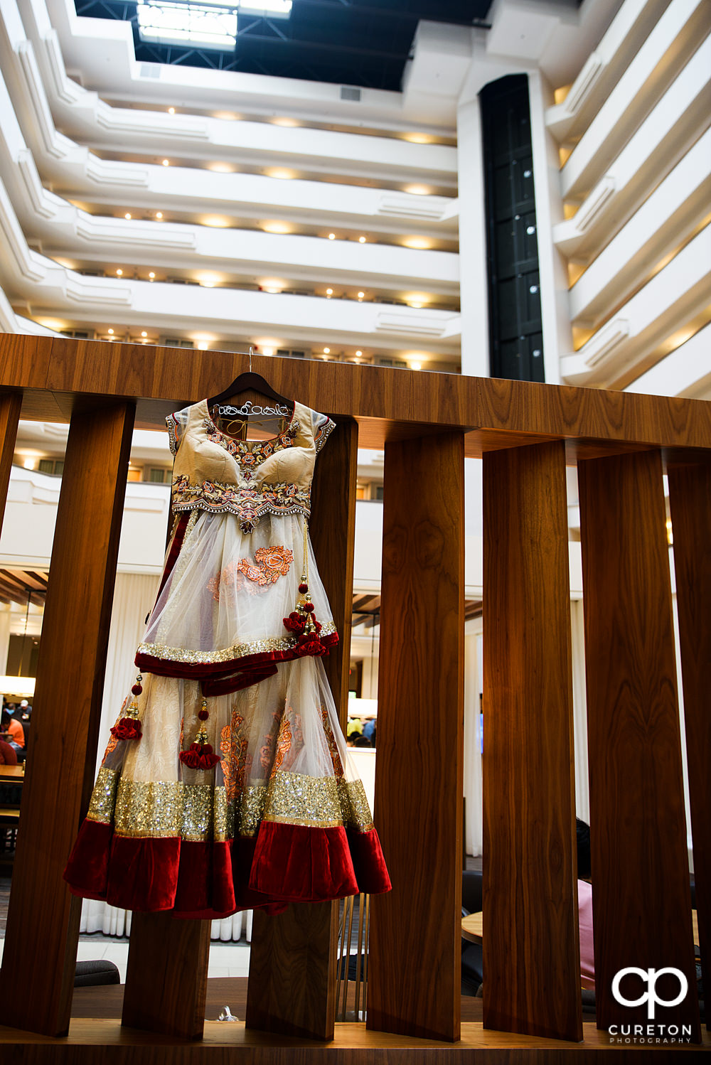 Indian wedding dress details.