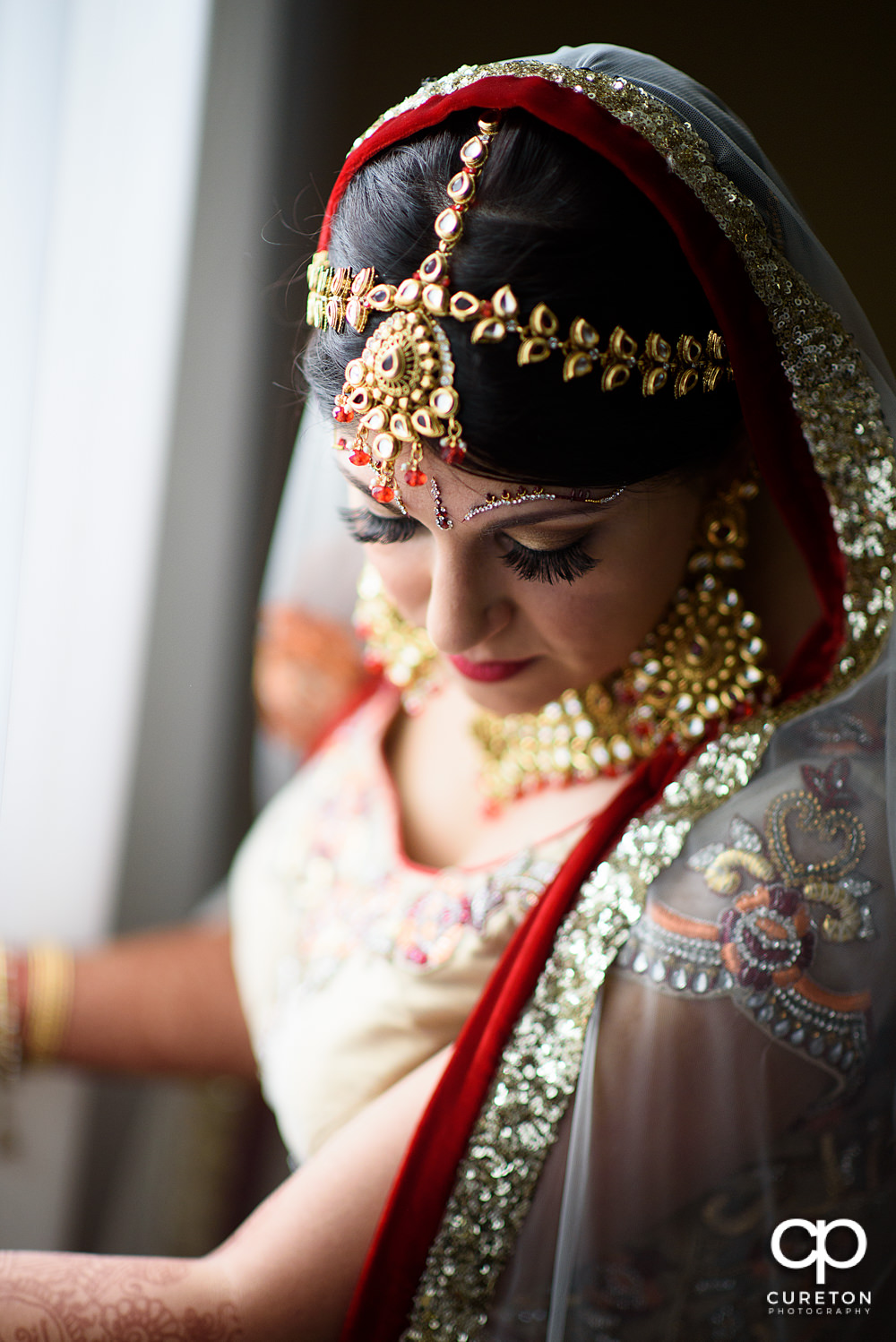 Indian Bride in Greenville SC before her wedding.