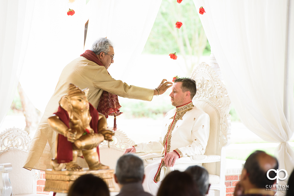 Indian wedding ceremony at Embassy Suites hotel in Greenville SC.