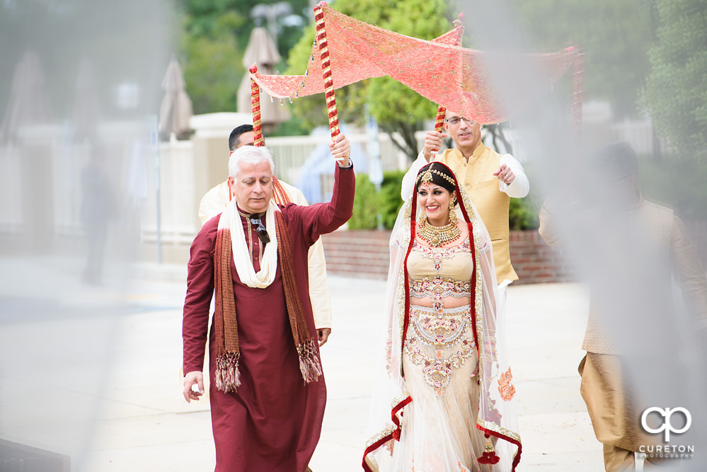 Indian wedding ceremony at Embassy Suites hotel in Greenville SC.