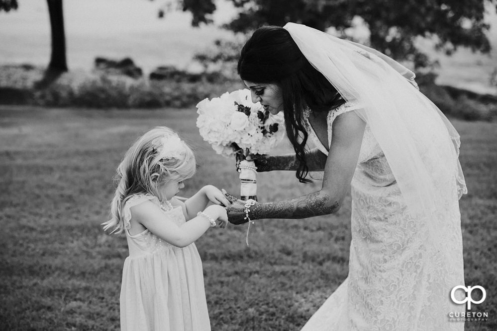 Flower girl and bride.