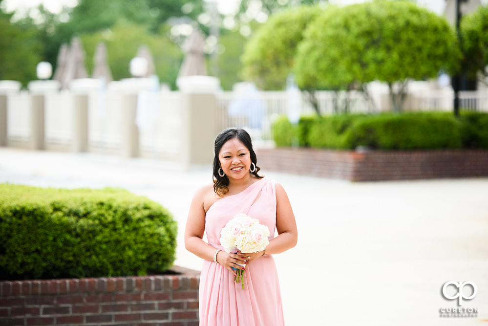 Outdoor wedding ceremony at Embassy Suites.