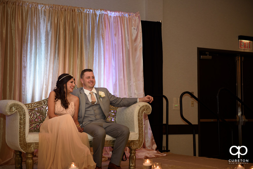 Bride's father making a toast.