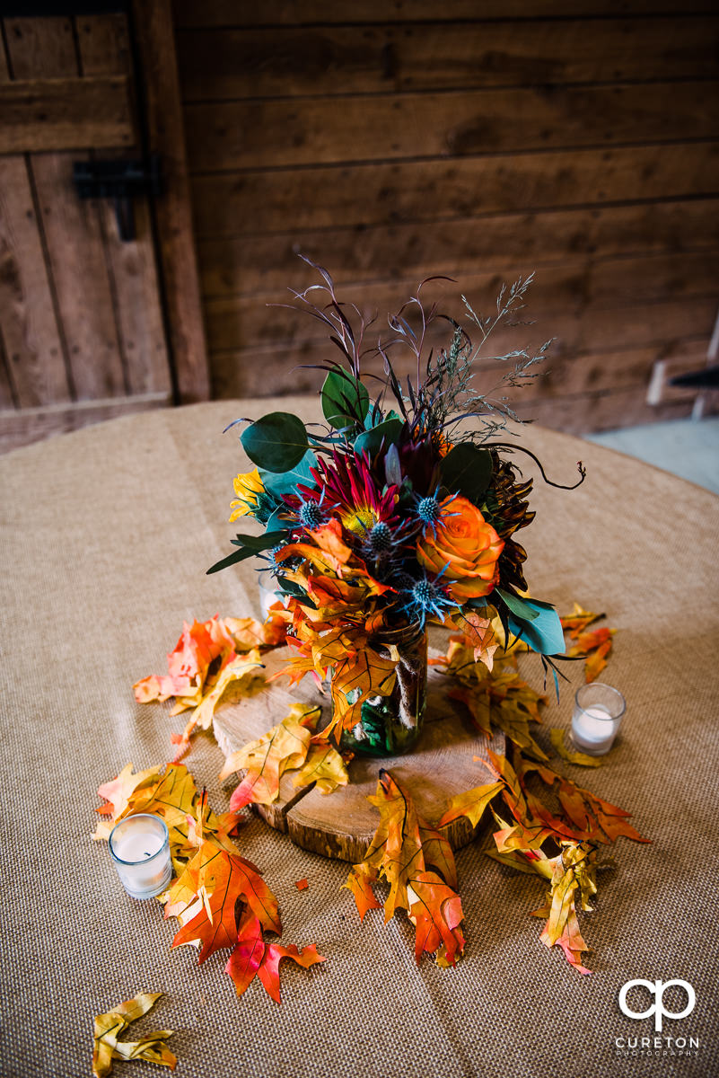 Fall wedding table scape.