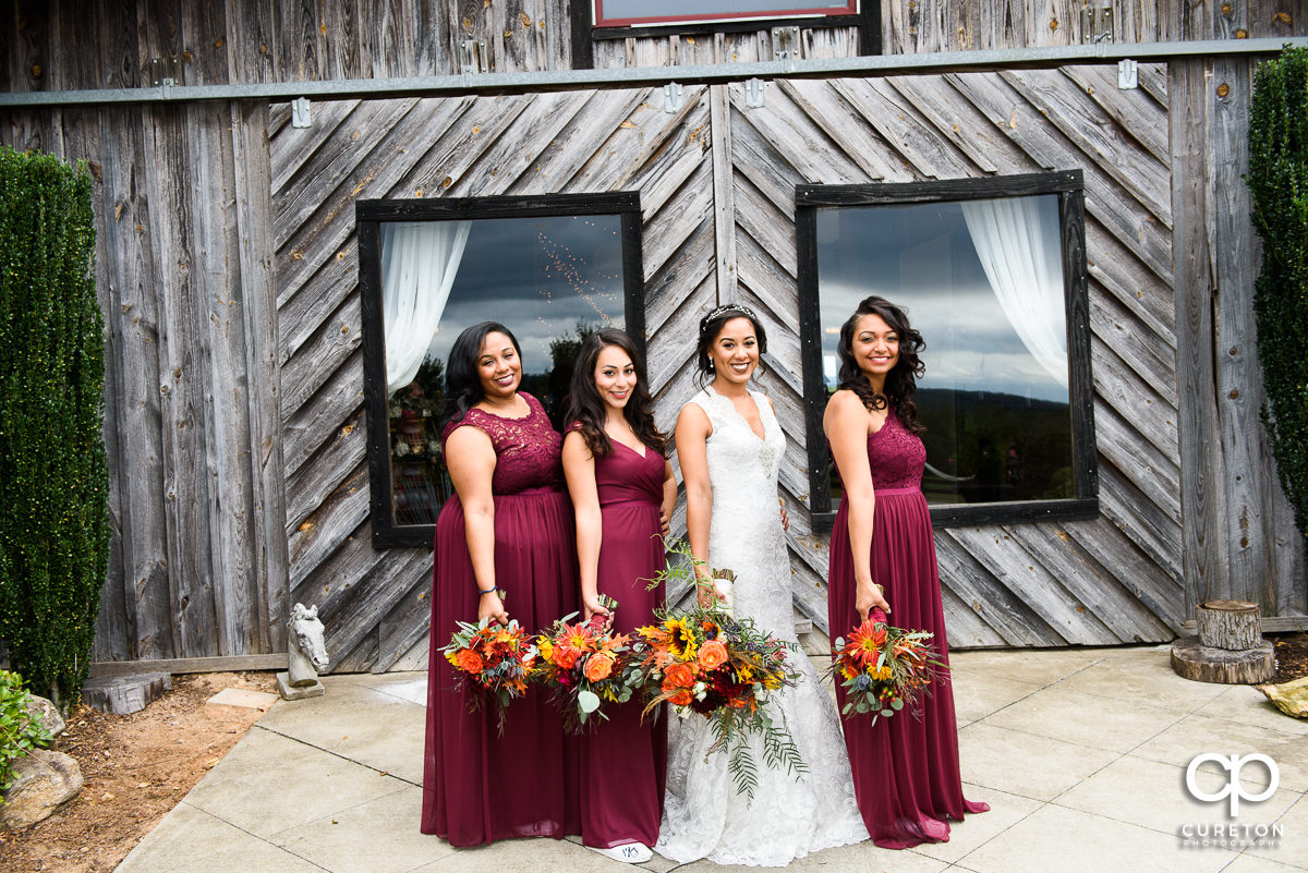 Bride and bridesmaids.