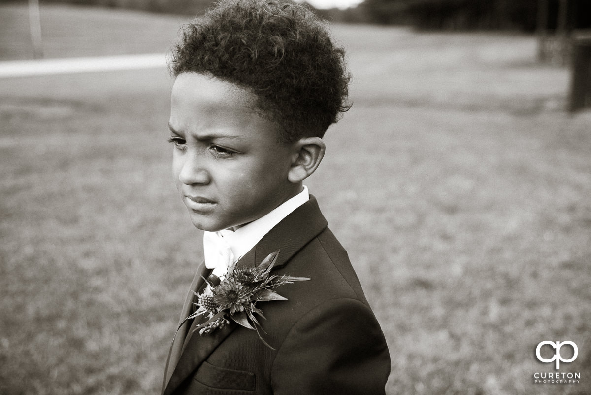 Groom's son and ring bearer.