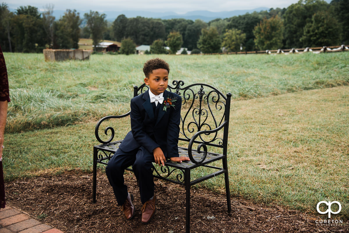 Ring bearer before the wedding.