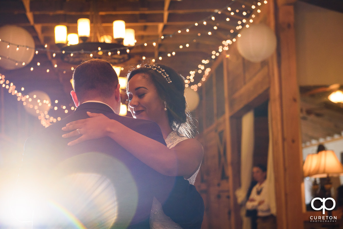 Bride and groom first dance.