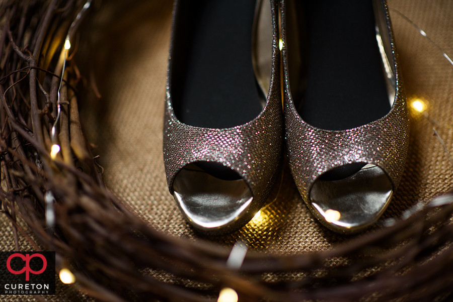 Bridal shoes.