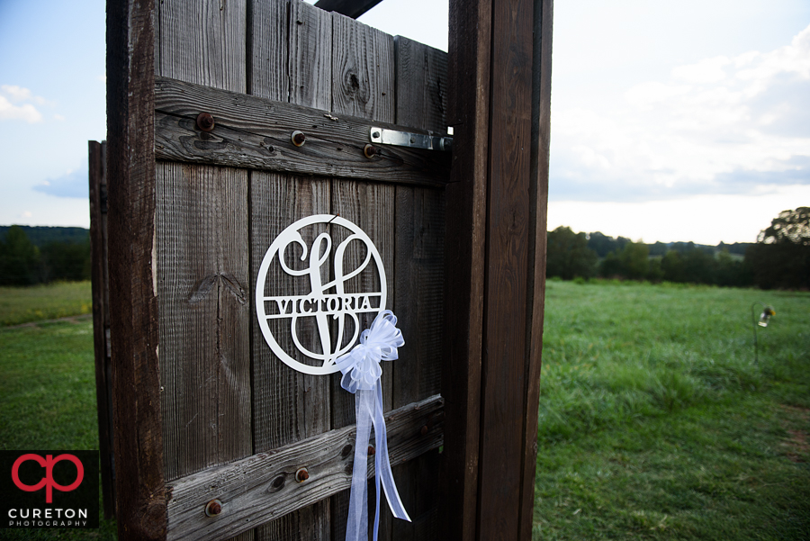 Barn door in the field.