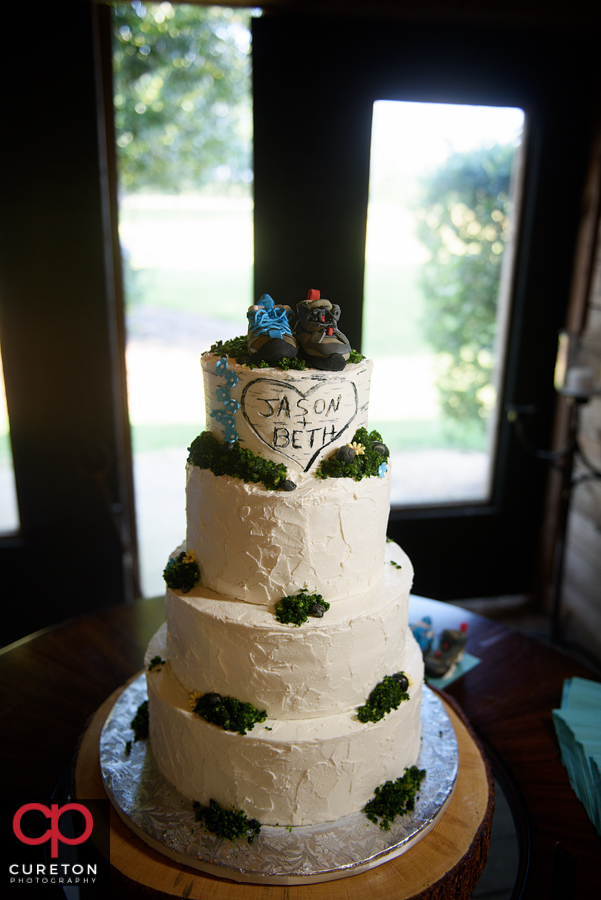 Custom wedding cake.