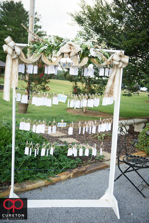 Rustic wedding details.