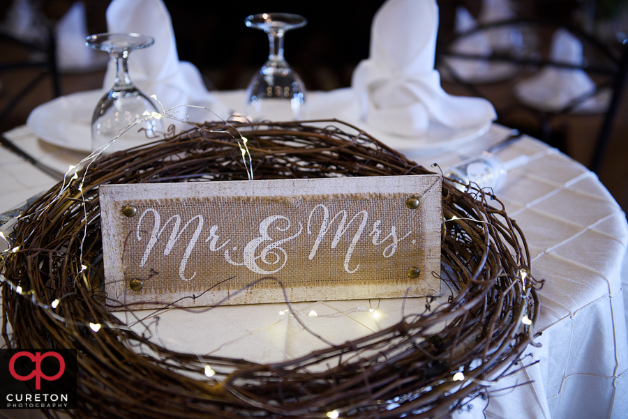 Rustic wedding details.