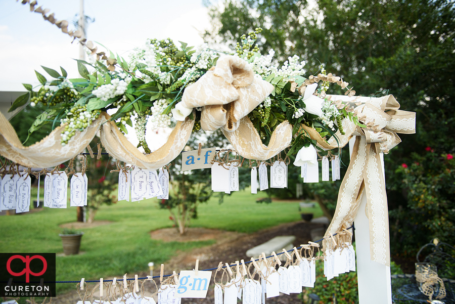 Rustic wedding details.