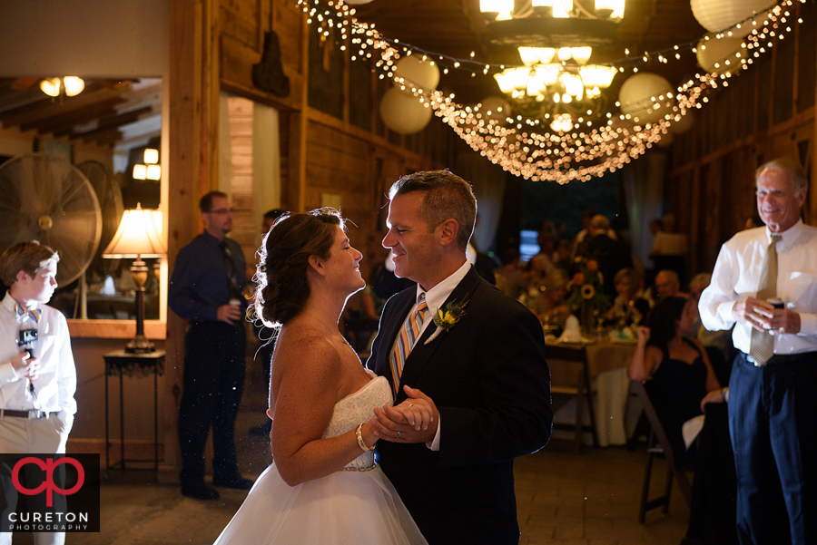 Bride and groom first dance.