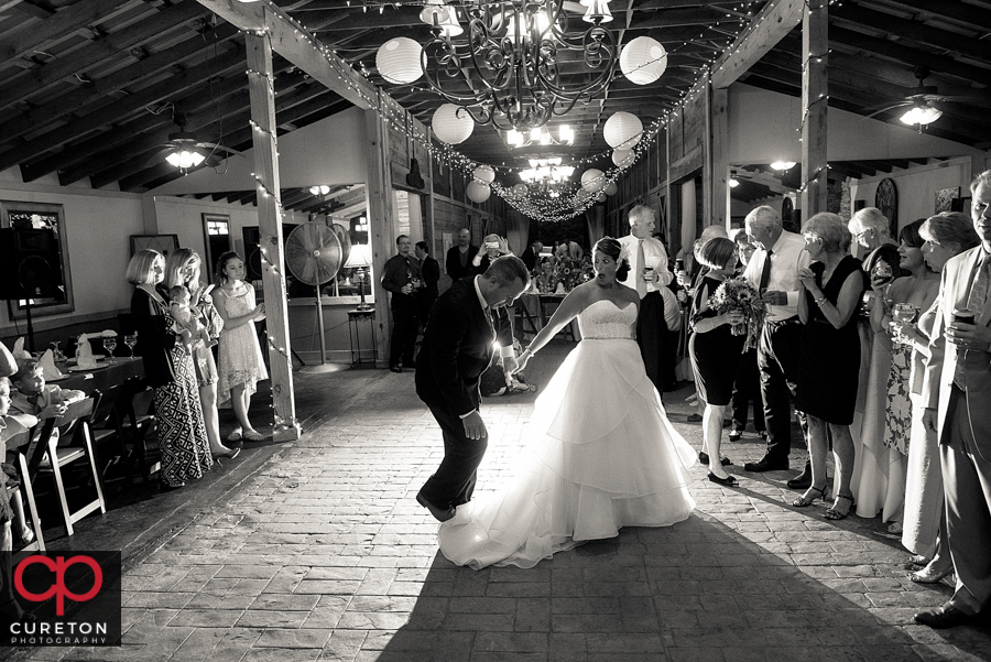 Bride and groom first dance.