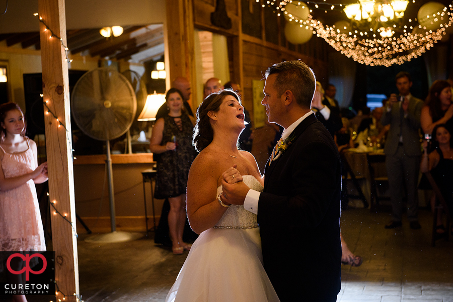 Bride and groom first dance.