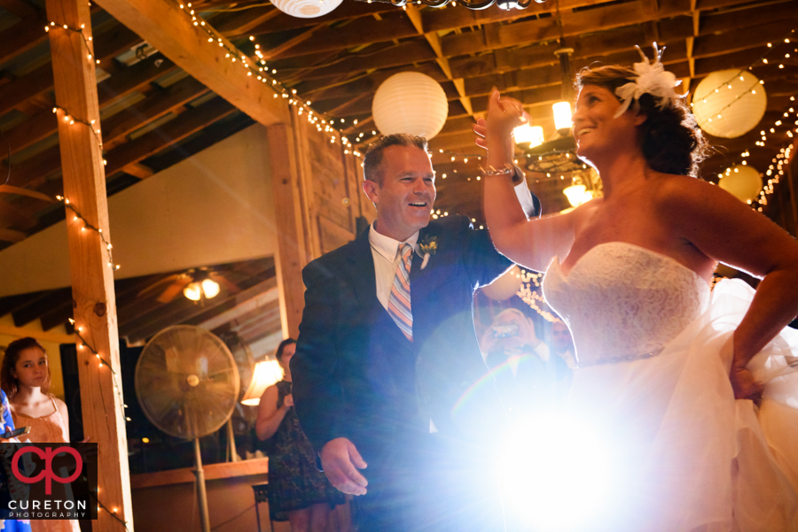 Bride and groom first dance.