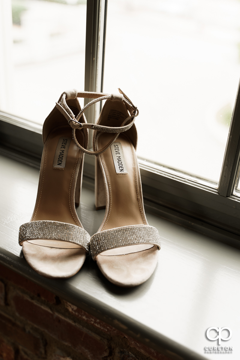 Bride's shoes by Steve Madden.