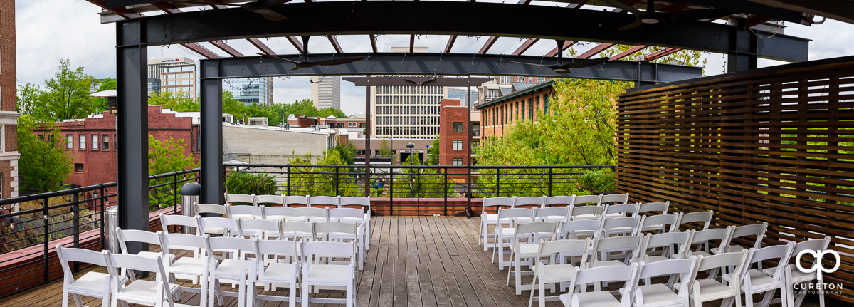 The Loft at Soby's setup for a wedding ceremony.