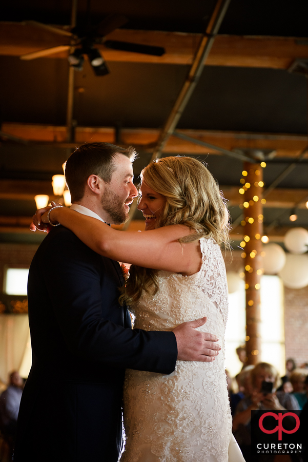 Bride and groom first dance.