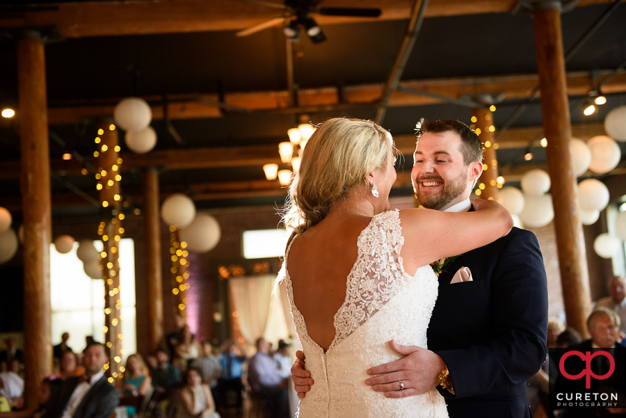 Bride and groom first dance.