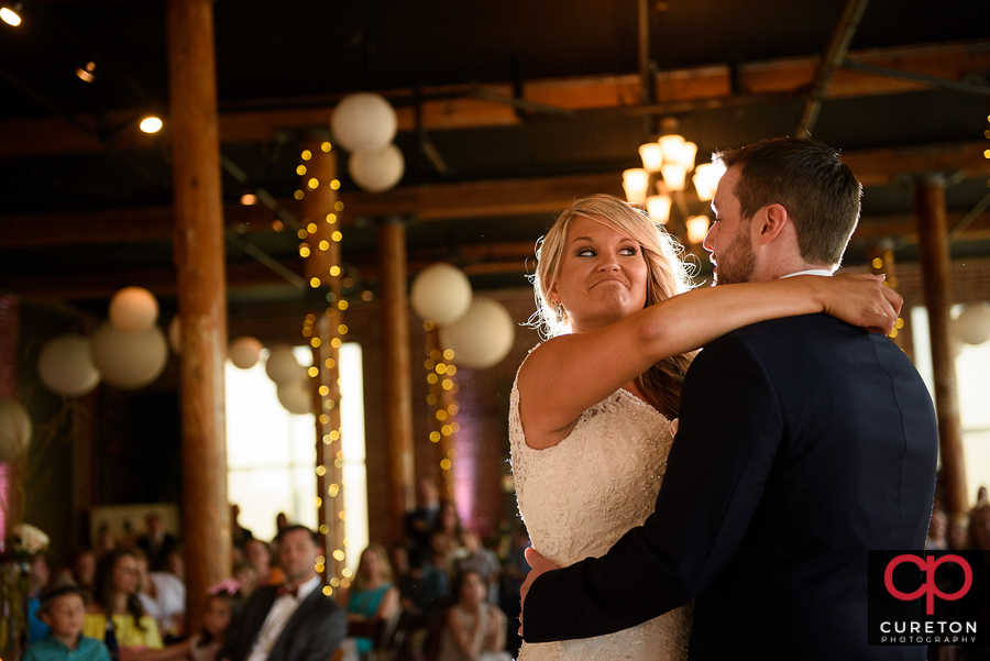 Bride and groom first dance.