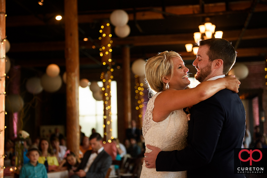 Bride and groom first dance.