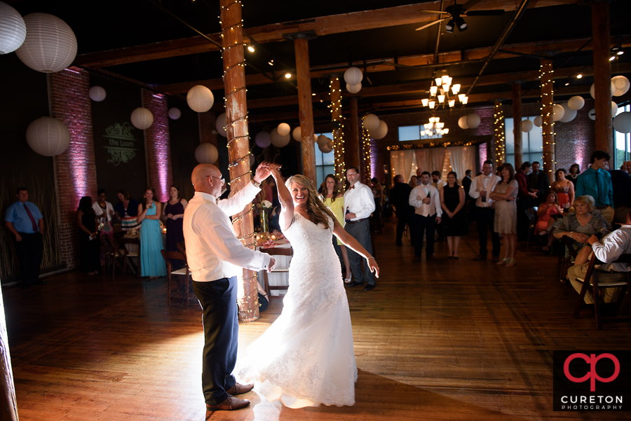 Bride dancing with her dad.