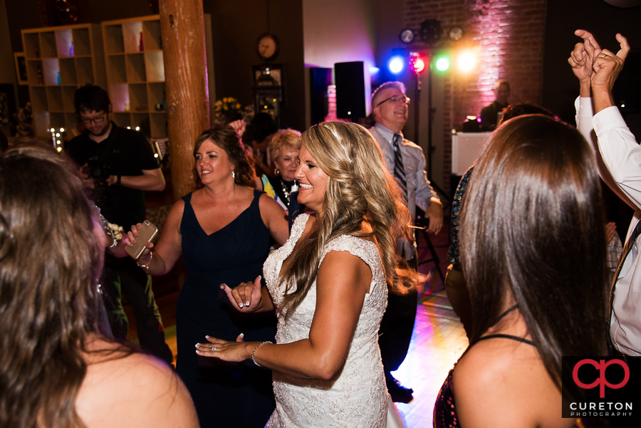 Bride dancing.