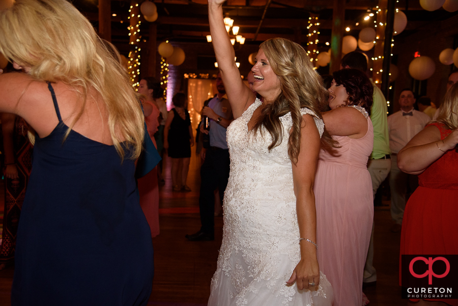 Bride dancing.