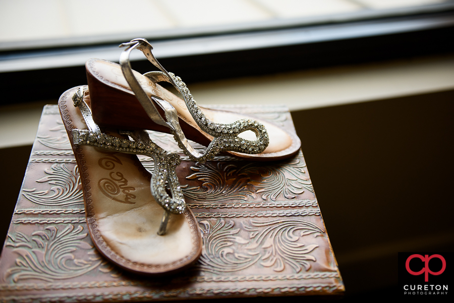 Bride's shoes.