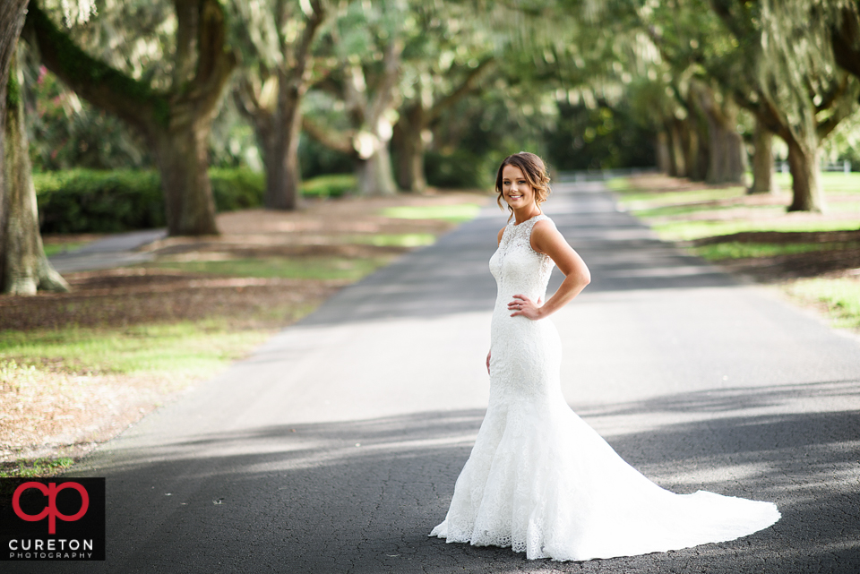 Pretty bride at Pawley's Island.