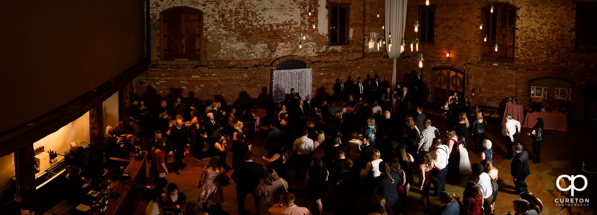 Wedding guest dancing at The Old Cigar Warehouse.