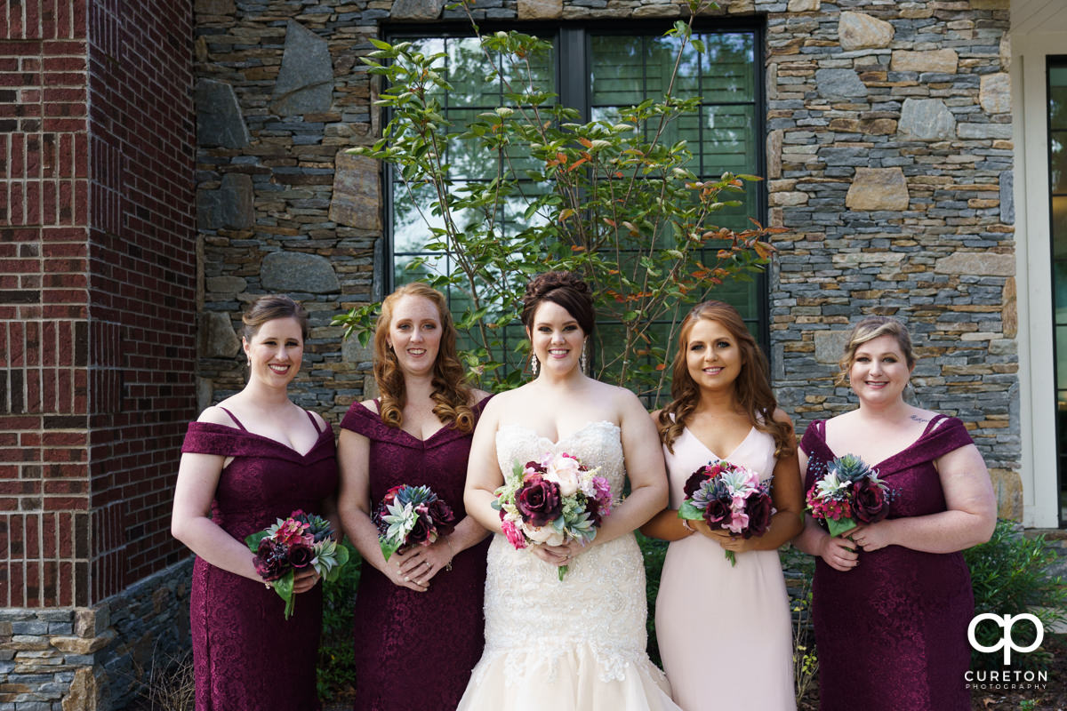 Bride and her bridesmaids.