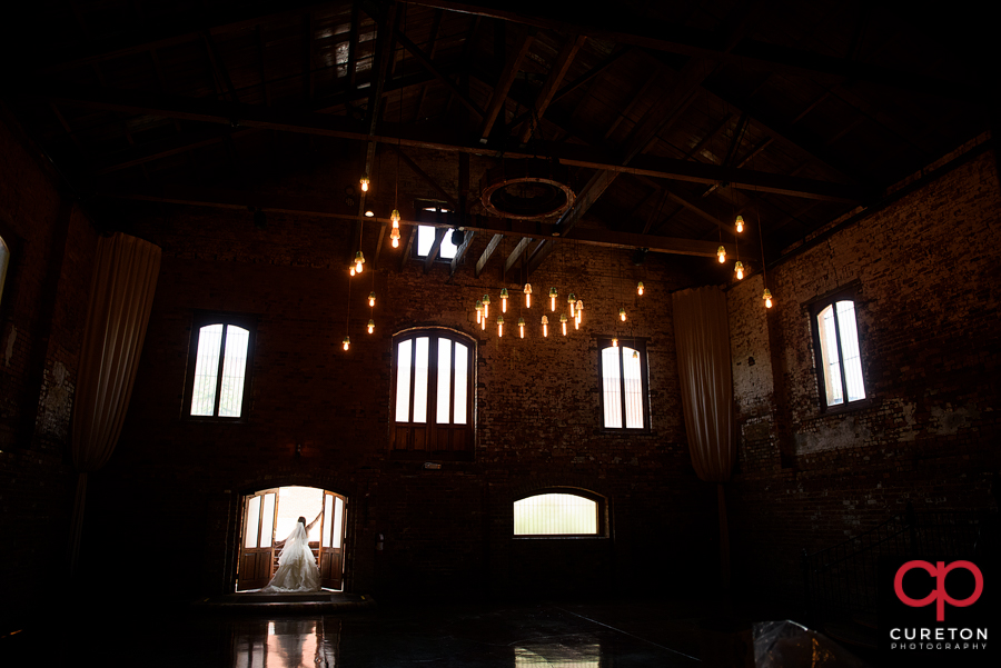 Epic bridal shot at Old Cigar Warehouse.