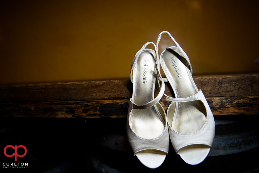 The bride's shoes.