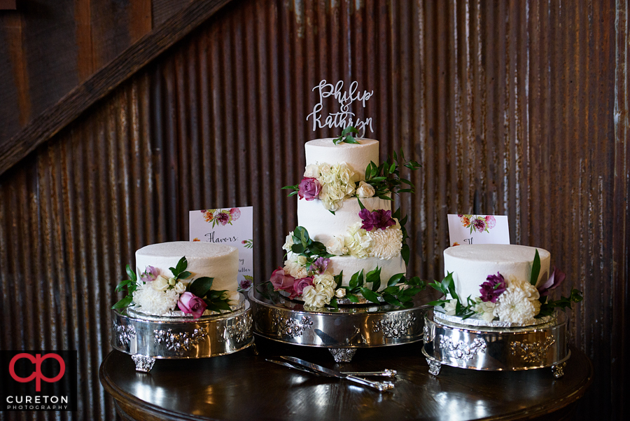 Beautiful wedding cake from Walnut Street Bakery.