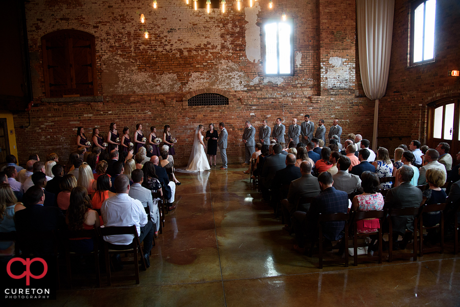 Wedding at the Old Cigar Warehouse in downtown Greenville,SC.