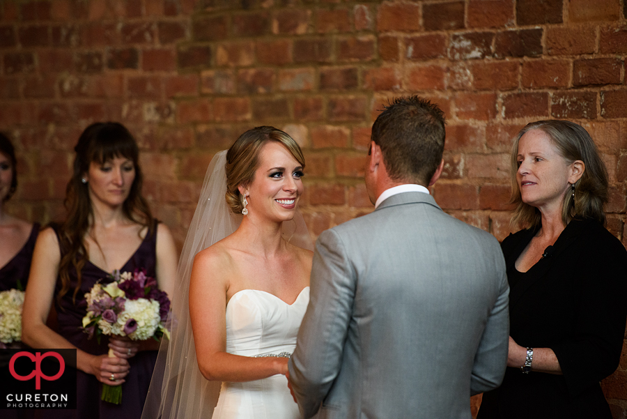 Bride during the ceremony.