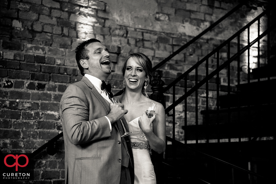 The best man giving the couple a toast.