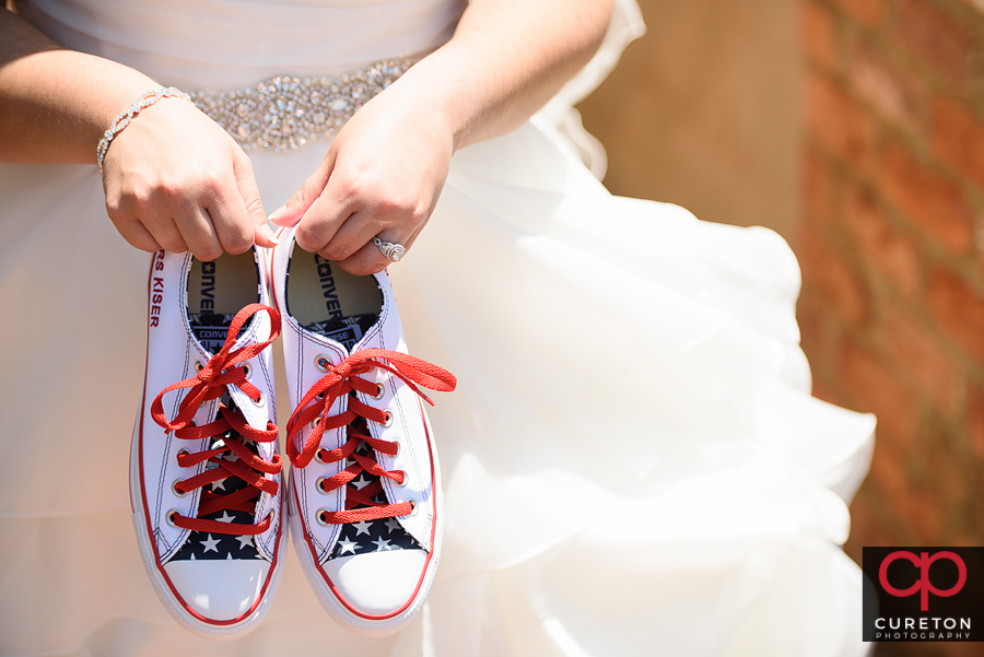 Bride's shoes.