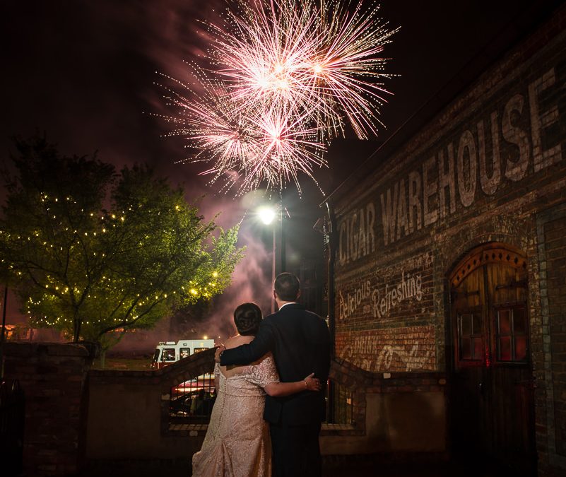 Wedding at The Old Cigar Warehouse with Fireworks – Tori + Mike – Greenville,SC