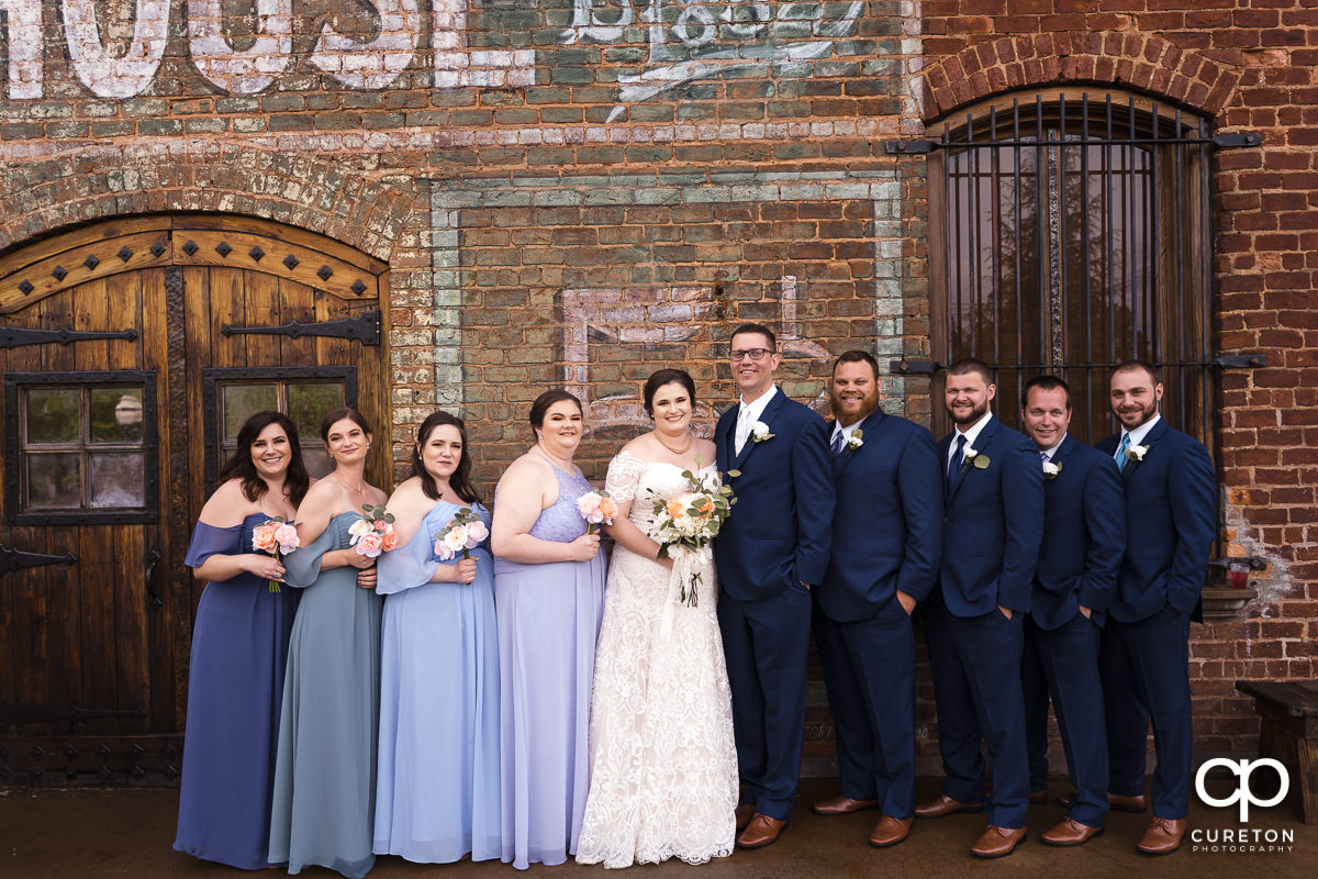 Bridal party on the deck of The Old Cigar Warehouse.