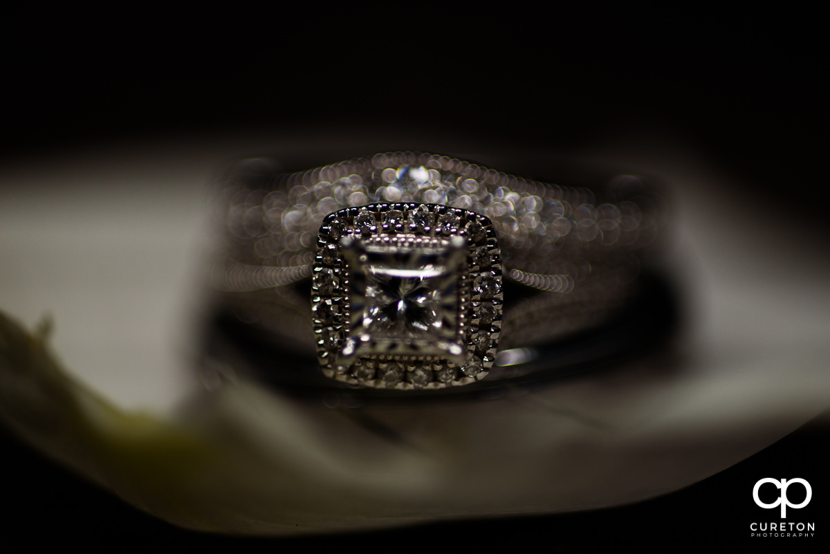 Wedding ring closeup.