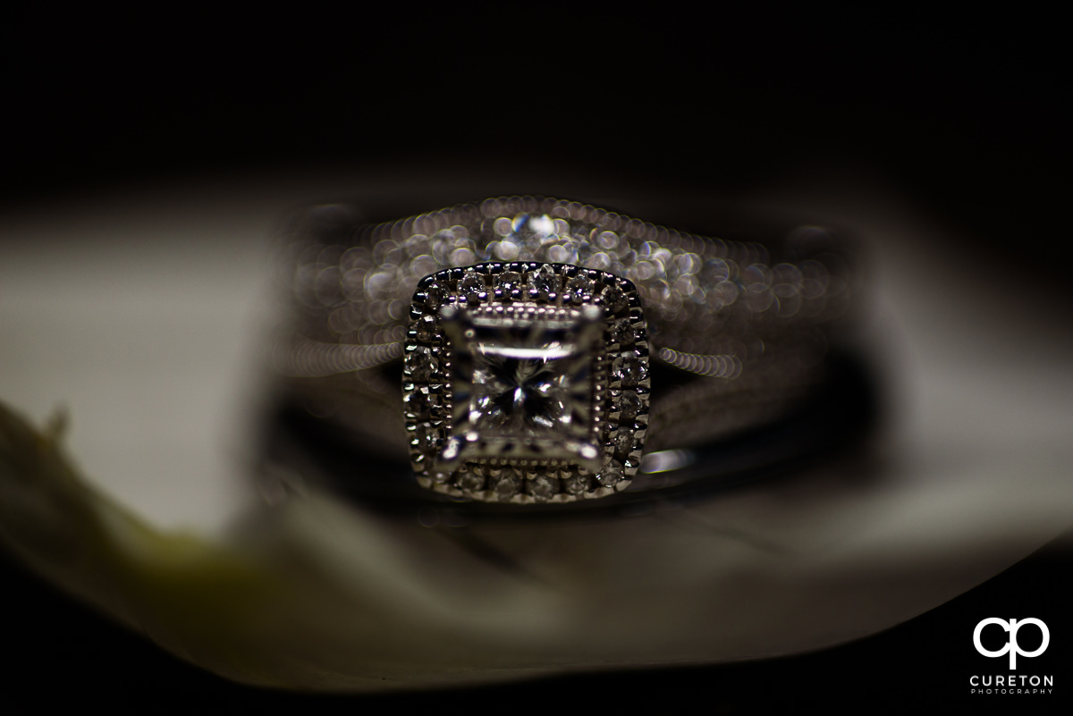 Wedding ring closeup.